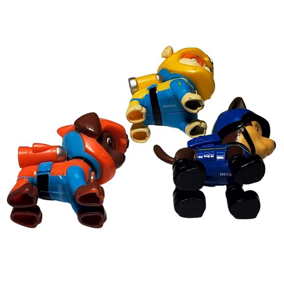 Lot of 3 Paw Patrol Rescue Dogs Zuma Chase Rubble Figures - Picture 5 of 6